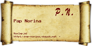Pap Norina névjegykártya