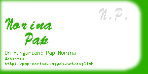 norina pap business card